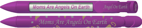 Purple Moms Are Angels On Earth Pen