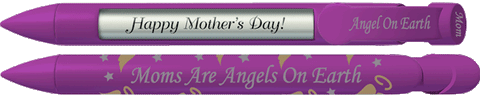 PERSONALIZED Purple Moms Are Angels On Earth Pen