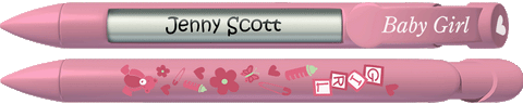PERSONALIZED Baby Girl Blocks Pen