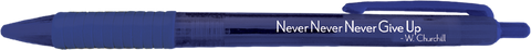 Never, Never, Never Give Up Translucent Pen