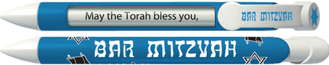Bar Mitzvah Blue & White Pen