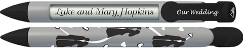 PERSONALIZED Bride and Groom Silhouettes Pen
