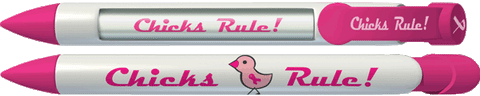 Breast Cancer Awareness Hot Pink Chicks Rule Pen