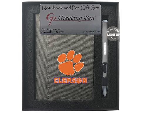 Clemson University Small Notebook Light Up Gift Set