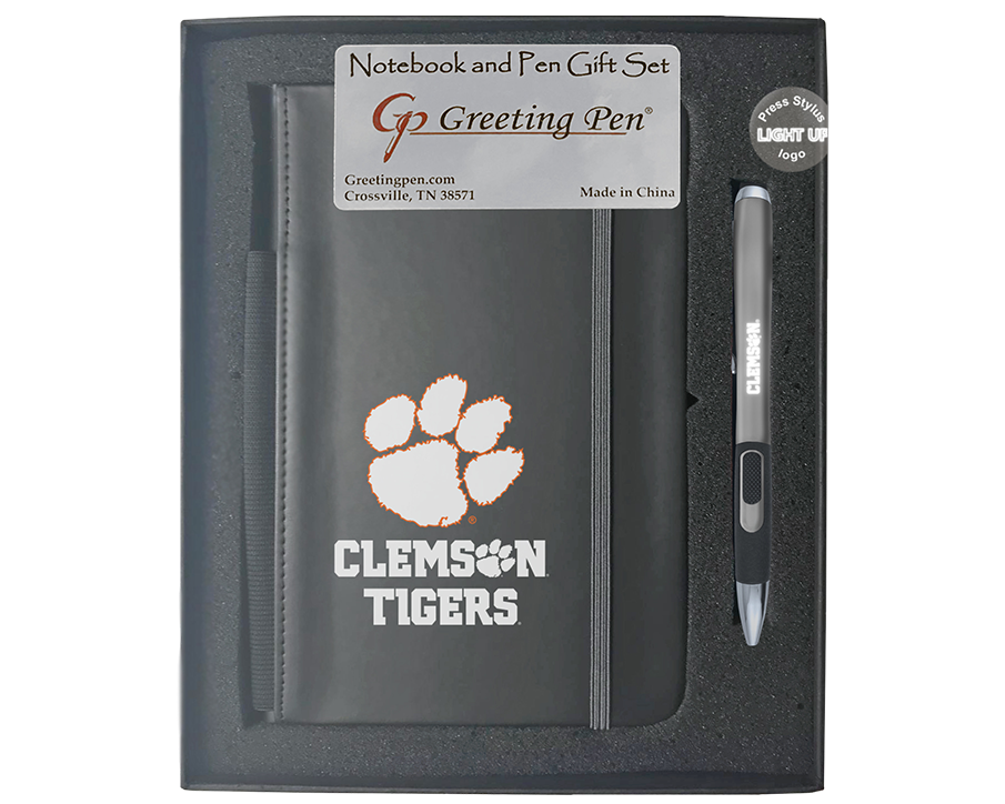 Clemson University Large Notebook Light Up Gift Set
