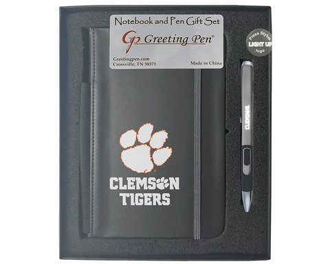 Clemson University Large Notebook Light Up Gift Set