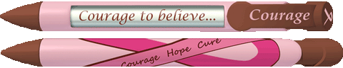Breast Cancer Awareness Chocolate Courage Pen