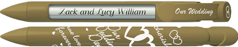 PERSONALIZED Gold Our Wedding Pen