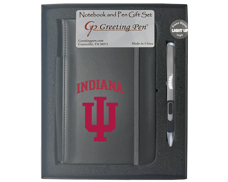 Indiana University Large Notebook Light Up Gift Set