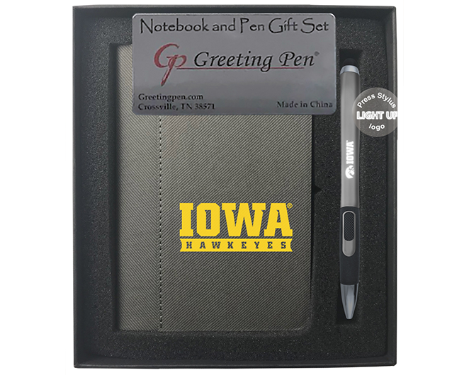 Iowa: University of Iowa Small Notebook Light Up Gift Set