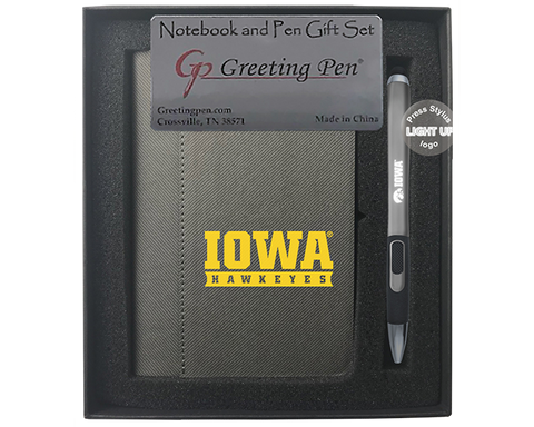 Iowa: University of Iowa Small Notebook Light Up Gift Set