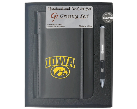 Iowa: University of Iowa Large Notebook Light Up Gift Set