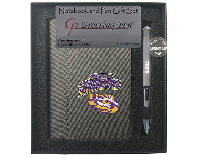LSU (Louisiana State University) Small Notebook Light Up Gift Set