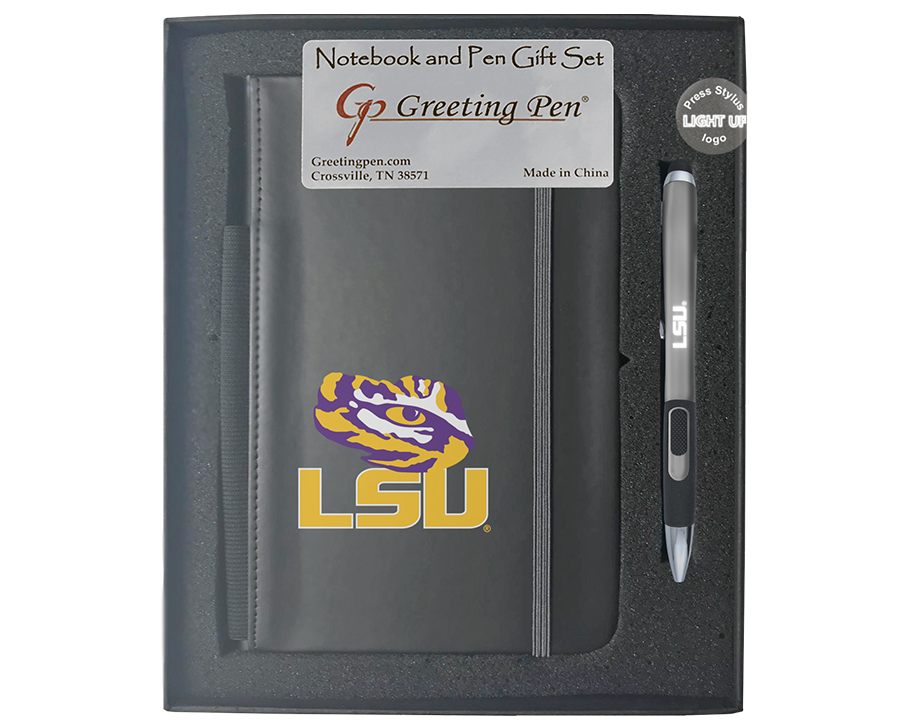 LSU (Louisiana State University) Large Notebook Light Up Gift Set