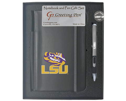 LSU (Louisiana State University) Large Notebook Light Up Gift Set
