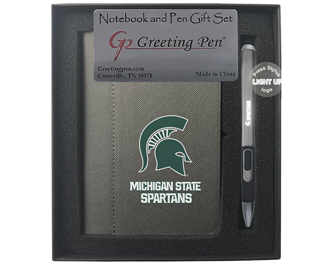 Michigan State University Small Notebook Light Up Gift Set