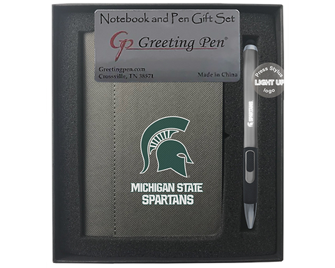 Michigan State University Small Notebook Light Up Gift Set