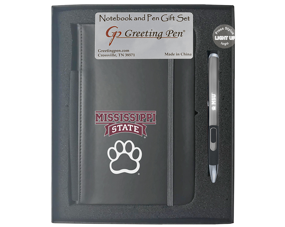 Mississippi State University Large Notebook Light Up Gift Set