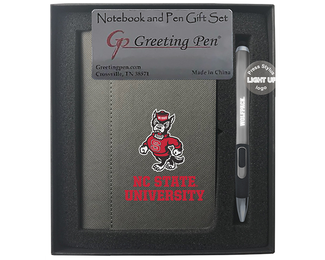 North Carolina State University Small Notebook Light Up Gift Set