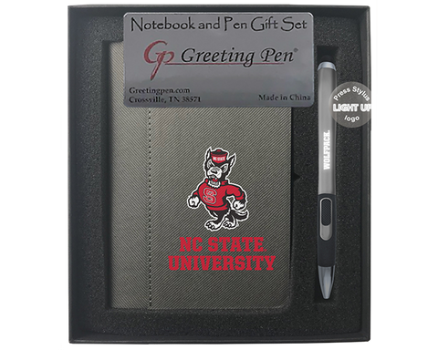 North Carolina State University Small Notebook Light Up Gift Set