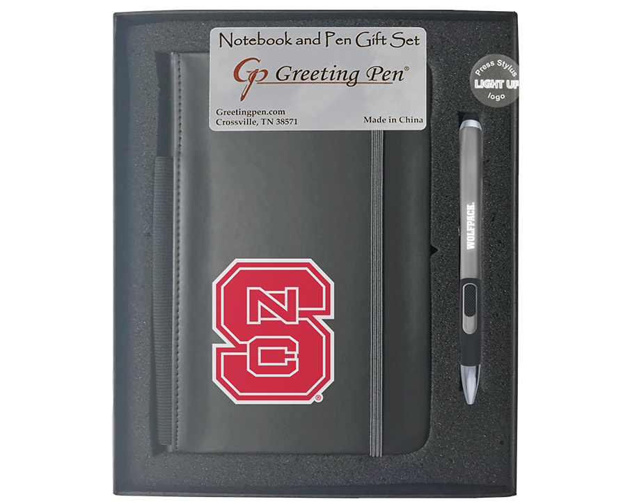 North Carolina State University Large Notebook Light Up Gift Set