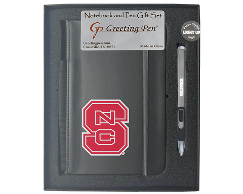 North Carolina State University Large Notebook Light Up Gift Set