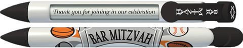 PERSONALIZED Sports Bar Mitzvah Pen